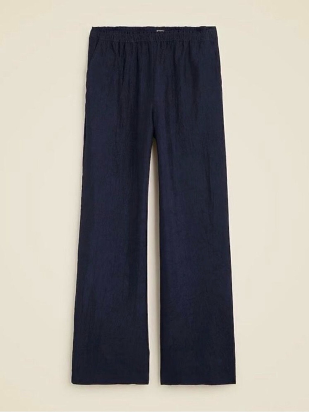 J. Crew Stratus Pant in Textured Satin Pull-On Wide Leg Pant Lightweight Flowy